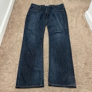 Pilcro And The Letterpress No 32 Jeans Slim Straight Dark Wash Waist Size 36
